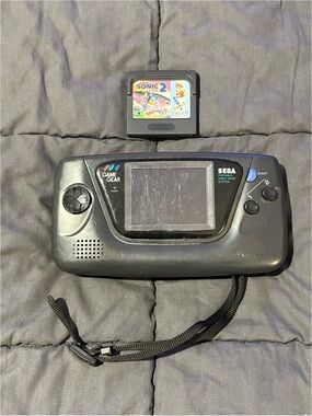 Sega Game Gear Handheld Console + Sonic the Hedgehog 2 – For Parts/Repair